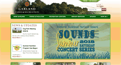 Desktop Screenshot of garlandparks.org