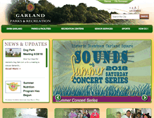 Tablet Screenshot of garlandparks.org