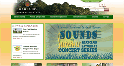 Desktop Screenshot of garlandparks.com