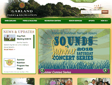 Tablet Screenshot of garlandparks.com